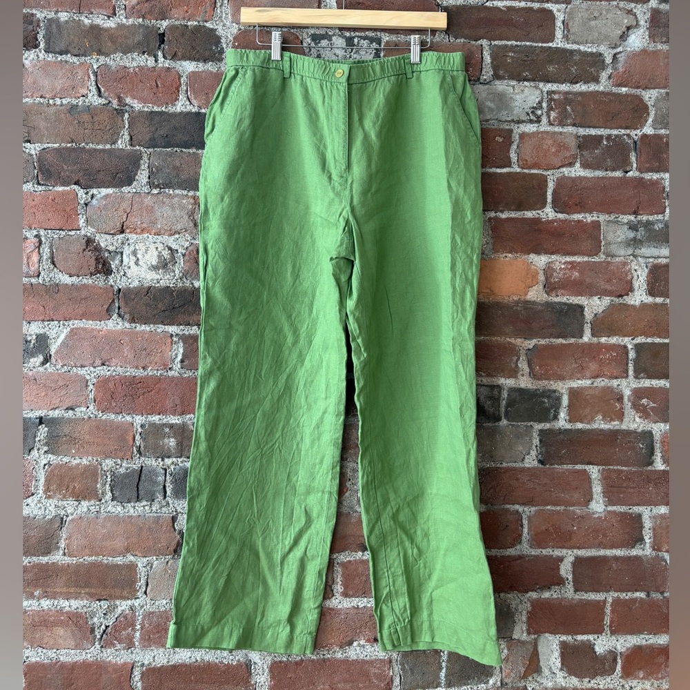 JM Collection 100% Linen Scandi Summer wide leg pants
